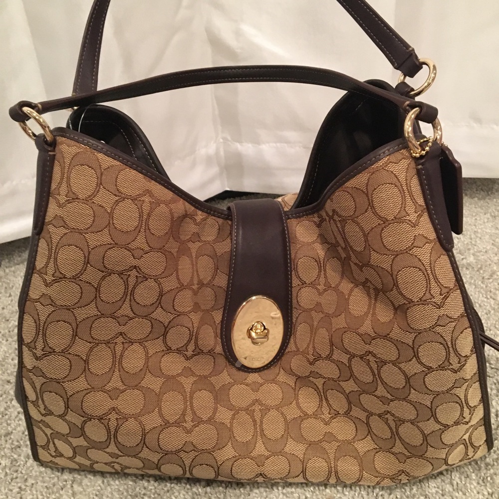 Brown coach purse
